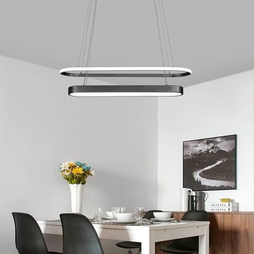 Lustre LED 45W pour illuminer votre table à manger de sa forme ovale