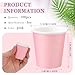 Giwrmu 100 Pack 3 oz Paper Cups, 3 oz Disposable Bathroom Cups, Mouthwash Paper Cups for mouthwash, Snack Cups, Espresso (Pink)