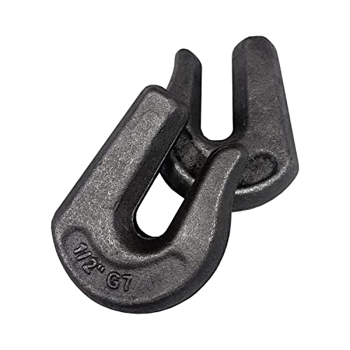 2 Pack Heavy Duty 1/2" Weld On Grab Hook, Grade 70 Clevis Chain Hook For Trailer, Truck, Rigging, Flatbed, Tractors, Loader, Bucket, Tie Down (2) #TOP1
