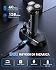 ETROBOT Rasoio Elettrico Barba Uomo, Rasoio Rotativo 3D con Dock di Ricarica, Regolabarba Uomo IPX7 con Display LED, Rasoio Impermeabile Wet & Dry Set 3 in 1.