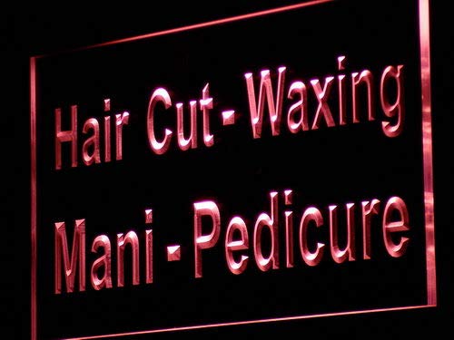 ADVPRO Hair Cut Waxing Mani Pedicure LED Neon Sign Red 24 x 16 Inches st4s64-j121-r