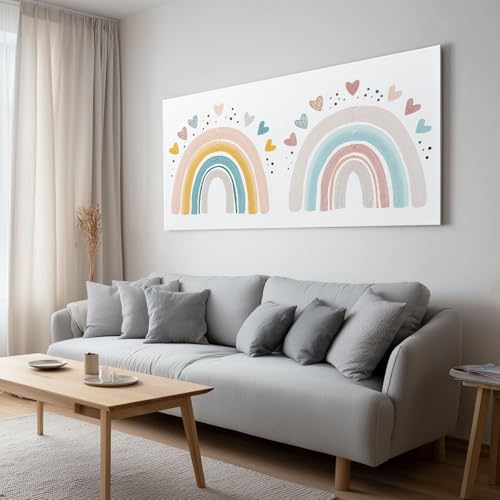 Affiche sur toile panoramique décoration murale salon bohème