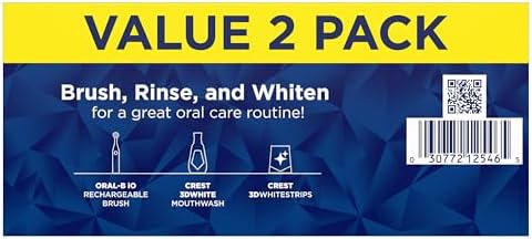 Crest 3D White Advanced Teeth Whitening Toothpaste, Radiant Mint, 3.3 oz, Pack of 2 — view 12