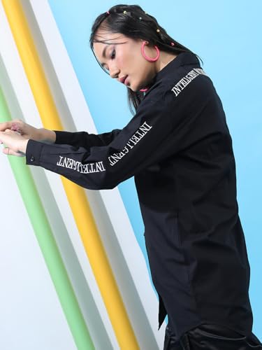 Image of Tokyo Talkies Women's Regular Fit Shirts | Printed | Long Sleeves |Spread Collar
