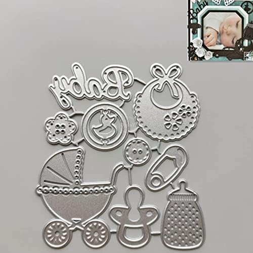 FreeShipping Más de 15 USD 2022 Botella de cochecito de bebé Troqueles de corte de metal para hacer tarjetas de papel en relieve Álbum de fotos