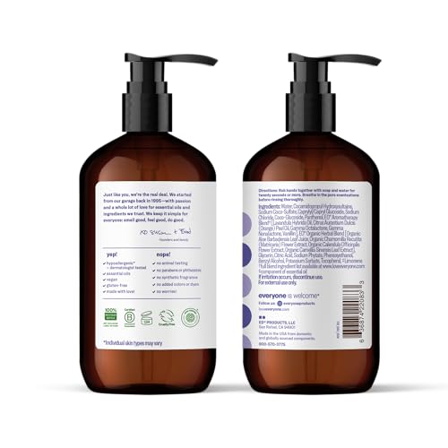Image of Everyone Liquid Hand Soap, 12.75 Ounce (Pack of 1), Lavender and Coconut, Made with Essential Oils for Kitchen and Bathroom