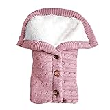 Jktown Unisex Infant Swaddle Blankets Soft Thick Fleece Knit Baby Girls Boys Stroller Wraps Baby Accessory Pink, 27.56 x 15.75 in