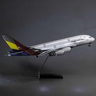 ANDSYYDS Model Airplane 1:160 Aircraft Replica Korean Airlines A380 Airplane Model Airplane Model Kits Model Plane Kit Model Plane Model Airplane Kits for Adults Model Planes Plane Model(with Light)