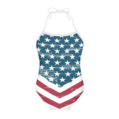 Image of Girls One Piece Swimsuit Summer Quick Dry Beach Sport Bathing Suit Halter Strap 1-10 Little Kids Toddler Swimwear