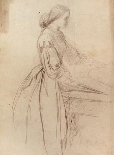 Affiche toile Portrait de Julia Jackson par George Frederic Watts pour décoration murale 60x90cm