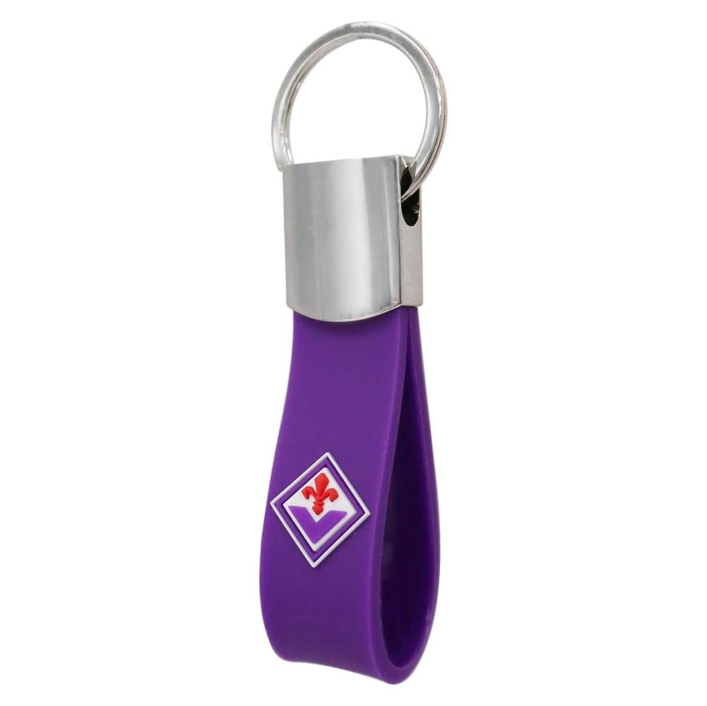 ACF Fiorentina Official Purple Star-Shaped Keychain, 10 x 2 cm, 25g, Unisex-Adults