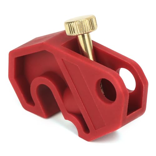 QWORK 4 Stück Universeller Sicherungsautomaten, Verriegelung Lockout mit Verriegelungsschraube für meisten MCBS (Miniatur-Kreisläufen)