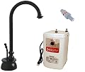 Westbrass D261HFP-12 10" Calorah 1-Handle Hot Water Dispenser Faucet with Instant Hot Tank, Oil Rubbed Bronze