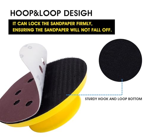 image for S SATC Sanding Blocks 5 Inch Hook and Loop Sanding Block 2 PCS Round a