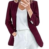 ❄️【Anlass】:Multifunktionale Cord Blazer, mit der man zu Hause spazieren gehen oder geschäftlich unterwegs sein kann. Diese bequeme Cord-Blazerjacke ist sehr geeignet für Alltag, Freizeit, Sport, Büro, Strand, Urlaub, soziale Aktivitäten, Partys, Hausarbeit, Schule und Yoga. Perfekt zu einfachen Jeans, Shorts, Strumpfhosen oder Röcken, High Heels, Stiefeln, etc., ein tolles Geschenk für Ihre Freundin, Ihre Mutter, Frau, Schwester, Tochter, Tante oder Freundin.