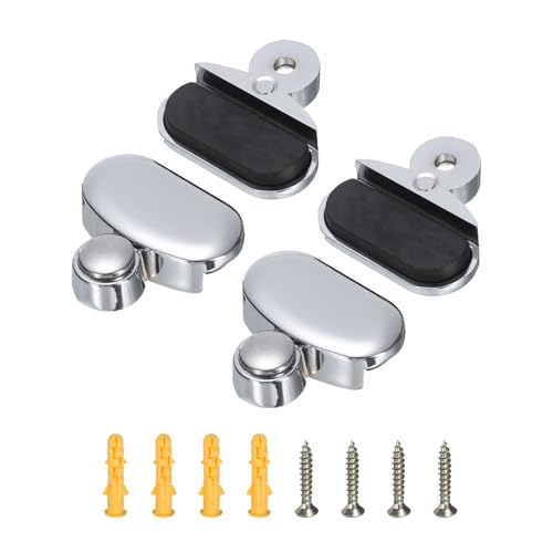 Miroir de salle de bain clips muraux flottants alliage zinc uxcell x4 - 2