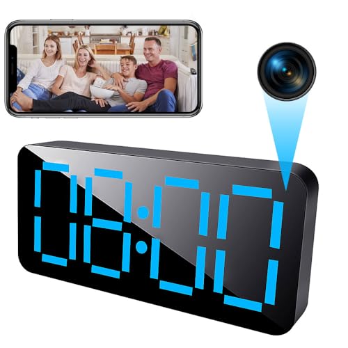 Kestanlora Clock Camera,WiFi HD 1080P Wireless Small Camera with Night Vision Cameras for Home Security Secret Nanny Cam with Video Indoor