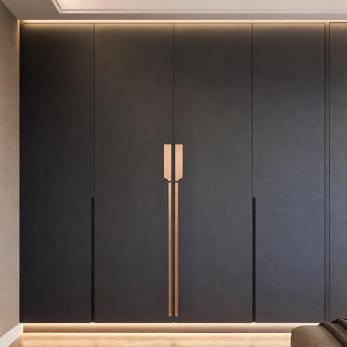 Image of Goldcrest 91.5cm Handle for Wardrobe & Cabinet /Cupboard Handle /Wardrobe Handle /900mm Hole to Hole (PVD Rose Gold) Pack of 2 (Left - Right)-| 3 Years Warranty |