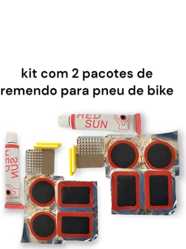 kit 2 pacotes de remendo de pneu de bicicleta, reparo camera de ar, consertar comera de ar furada, c