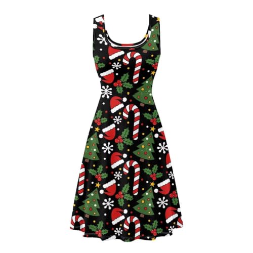 Image of Renewold Women's Sleeveless Tank Dress with Pockets, Casual Scoop Neck A-Line Sundress for Summer, Travel and Vacation