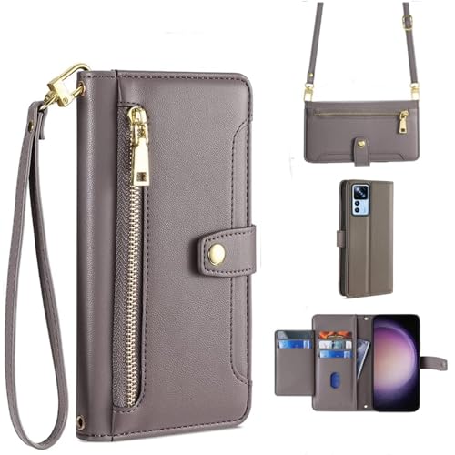 for Xiaomi 12T �P�[�X �蒠�^ �V�����_�[ for �V���I�~ 12T �v�� �΂߂��� �蒠 �P�[�X ���z�^�y �X�g���b�v ��+�Z 2�{�z�g�уJ�o�[ �����z�t ������ ��|�� �t�@�X�i�[�^ ���������\ ���K���� �J�[�h���[ �X�^���h�@�\ �}�O