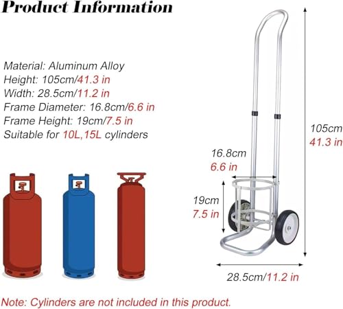 Support de bouteille d'oxygène réglable en alu pour sécuriser les ateliers et usines - 3