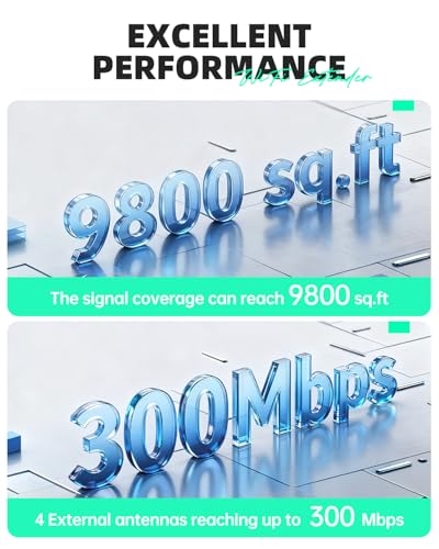 Image of 2026 WiFi Extender Signal Booster for Home, 9800sq.ft Wireless Internet Repeater, Long Range WiFi Booster and Signal Amplifier w /Ethernet Port, WiFi Router Extender Support 99% Devices, 1-Tap Setup