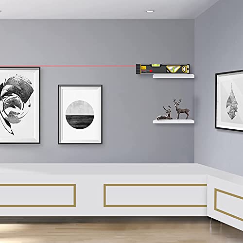 image for PREXISO 2-in-1 Laser Level 12 in Spirit Level with Light, 100Ft Alignm