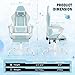 Homall Gaming Chair, Video Game Chair with Footrest and Massage Lumbar Support, Ergonomic Computer Chair Height Adjustable with Swivel Seat and Headrest (Light Blue)