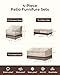 loriano Patio Furniture Cover Set, 4 Piece Outdoor Furniture Cover Waterproof, 600D Heavy Duty Lawn Patio Set Covers