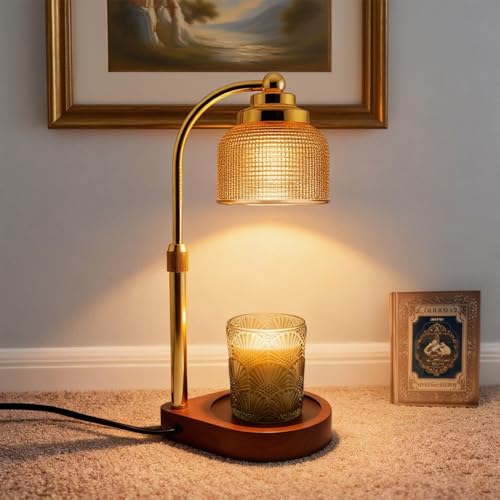 Loorri Candle Warmer Lamp, Birthday Gifts for Women Mom, Dimmable & Height Adjustable and Timer, Vintage House Warming Gifts New Home Decor, Wax Melt Warmer for Scented Jar