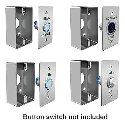 Back Box 86 * 50mm Mounting Accessory for Push Eixt/doorbell Button Switch Metal Electroplate