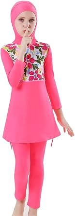 Muslim Swimsuits for Girls Kids Islamic Swimwear Burkini Full Cover Hijab Top Pants Swim Costume Bathing Suit