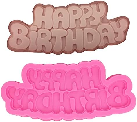 Happy Birthday Silicon Candy Mold With Numbers - Flexible Mold For Chocolate, Candy Melts & Ice Cubes