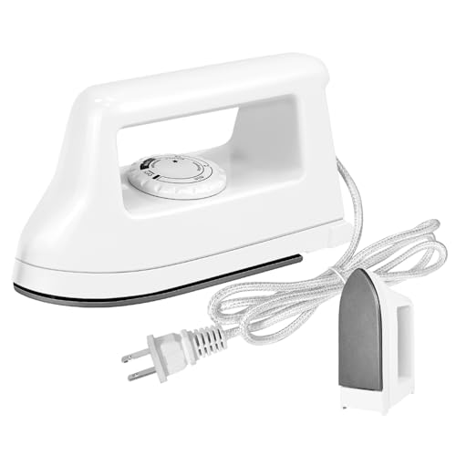 Mini Crafts Iron Handy Heat Press Machine Kit Portable with PVC Doormat for Heat Transfer, Charging Base Accessories for DIY T-Shirt Shoe Bag Vinyl Projects