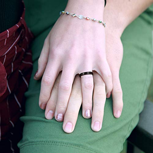 Image of Frank S.Burton Tungsten Ring for Men Women 3mm 4mm 6mm 8mm Beveled Edge Matte Silver Band Comfort Fit Size 4-15