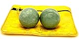 Blackish Green Marble Baoding Health Stress Exercise Balls Chinese Exercise Stress Balls Craft Collection (bag-S)