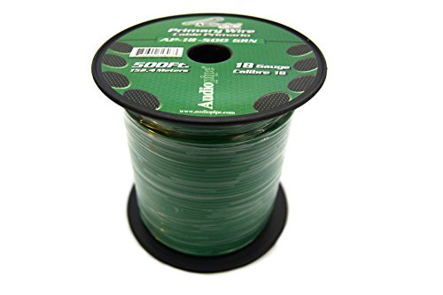 Audiopipe Green 500' Feet 18 Ga Gauge Cca Car Primary Power Remote Wire Cable #TOP1