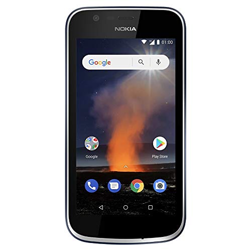 Nokia 1 - Android One (Go Edition) - 8 GB - Dual SIM LTE Unlocked Smartphone (AT&T/T-Mobile/MetroPCS/Cricket/H2O) - 4.5" Screen - Dark Blue