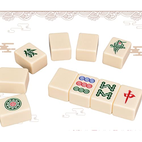 Juego de Mahjong Chino Tradicional con 144 Fichas Melamina miniatura 6