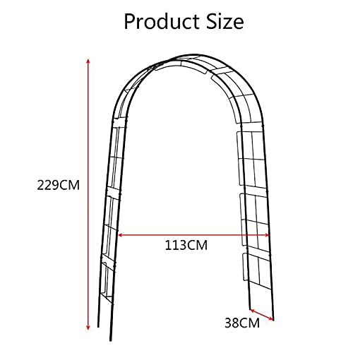 Wgwioo Stereoscopic Metal Garden Arch Arbor, Arbour Archway, for Climbing Plants Roses Vines, Outdoor Garden Lawn Backyard Patio - Image 3
