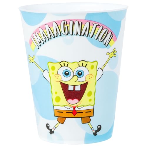 Image of Silver Buffalo SpongeBob SquarePants 4 Piece Plastic Mini Cup Set Featuring SpongeBob SquarePants and Patrick Star, 1.5 Ounces