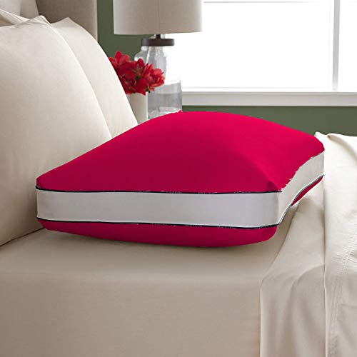 Angel Mommy Cotton Colored Piping Gusseted Pillow - Standard - 17'x27'Inch, Dark Pink (Pack of 2)