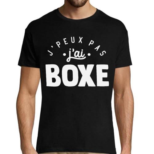 T-Shirt Homme Boxe rigolo et humoristique imprimé en France pour style décontracté