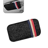 yvshy 1 PC Car Eyeglasses Holder, Sun Visor Organizer, Universal Automotive Card Sleeve Pocket Organizer, for Storing Sunglasses Card Pen Invoice (Black), YVSYJD3001BL-1PC