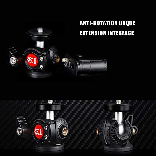 Lammcou Mini Tripod Ballhead 360 Degree Rotatable Tripod Head with Dual Kugelkopf Mini Magic Arm & Screw Coverter for DSLR Cameras Tripods Monopods Rig Vlogging Live Streaming Accessories