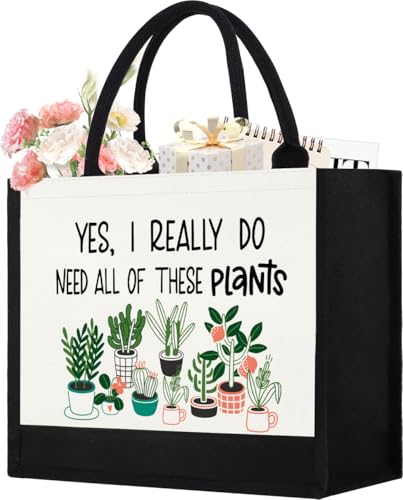 Cute Plant Lover Canvas Tote Bag for Women