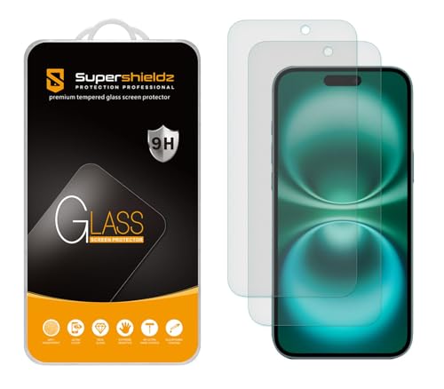 Supershieldz (2 Pack) Anti Glare (Matte) Screen Protector Designed for iPhone 16 / iPhone 15 (6.1 inch) [Tempered Glass] Anti Fingerprint Anti Scratch Bubble Free