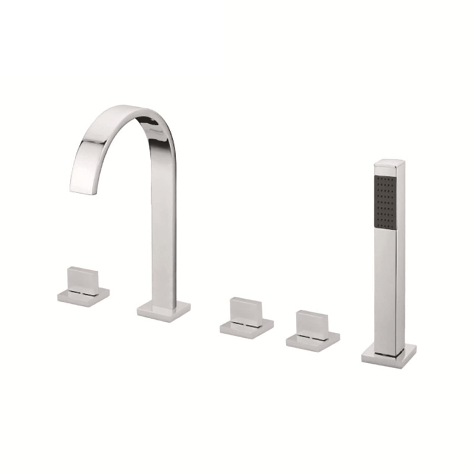 Ensemble de Mitigeur de Bain-Douche 5 Trous Cascade avec Douchette - 6