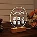 Custom LED Acrylic Social Media Sign – Personalized QR Code Business Display with Lighted Wooden Base – Custom Engraved Plaque for Instagram, Facebook, YouTube, Pinterest & WhatsApp Promotion